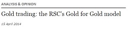 Article: Gold for Gold